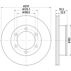 Brake Disc MINTEX MDC2315 OE Ref 4351235310 MINTEX