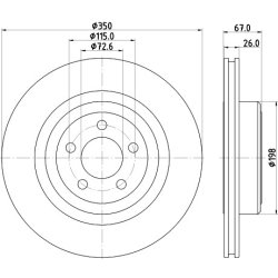 Brake Disc MINTEX MDC2320 OE Ref 4779438AB MINTEX