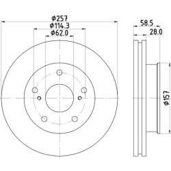 Brake Disc MINTEX MDC2322 OE Ref 435120K020 MINTEX