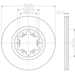 Brake Disc MINTEX MDC2323 OE Ref SA3933251A MINTEX