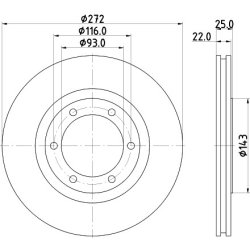Brake Disc MINTEX MDC2324 OE Ref U0043325X MINTEX