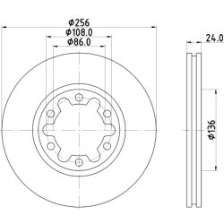 Brake Disc MINTEX MDC2327 OE Ref 1454363 MINTEX