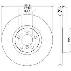 Brake Disc MINTEX MDC2328 OE Ref 34116793244 MINTEX