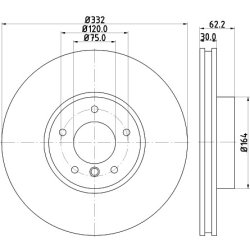 Brake Disc MINTEX MDC2329 OE Ref 6793245 MINTEX