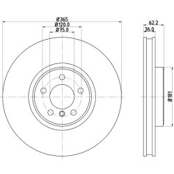 Brake Disc MINTEX MDC2330 OE Ref 34116793243 MINTEX