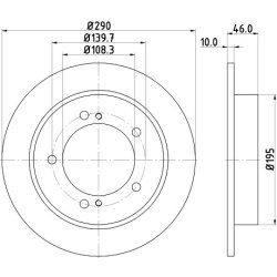 Brake Disc MINTEX MDC2337 OE Ref 5521160A01000 MINTEX