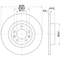 Brake Disc MINTEX MDC2345 OE Ref 4249G2 MINTEX
