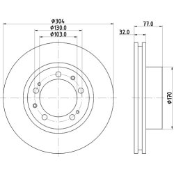 Brake Disc MINTEX MDC2352L OE Ref 8A0615301B MINTEX