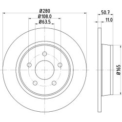 Brake Disc MINTEX MDC2357 OE Ref AV612A315BA MINTEX