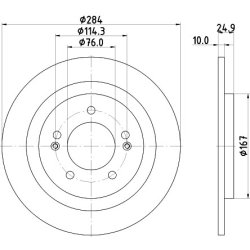 Brake Disc MINTEX MDC2360 OE Ref 584113Z100 MINTEX