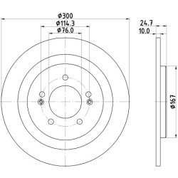 Brake Disc MINTEX MDC2361 OE Ref 584113Z700 MINTEX