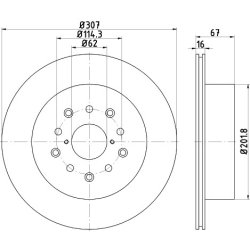 Brake Disc MINTEX MDC2371