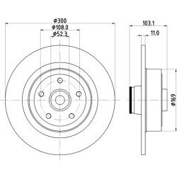 Brake Disc MINTEX MDC2375 OE Ref 8200266043 MINTEX