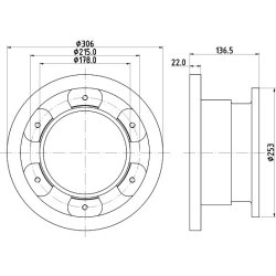 Brake Disc MINTEX MDC2377 OE Ref 42471150 MINTEX