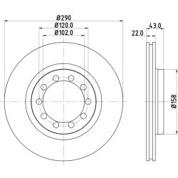 Brake Disc MINTEX MDC2378 OE Ref 5010260604 MINTEX