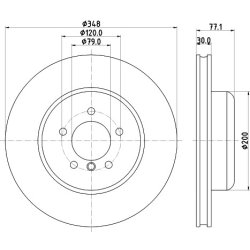 Brake Disc MINTEX MDC2380 OE Ref 6763824 MINTEX