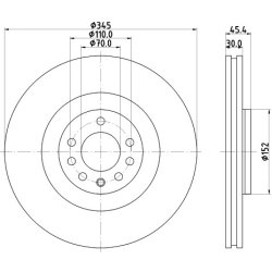 Brake Disc MINTEX MDC2385 OE Ref 569154 MINTEX