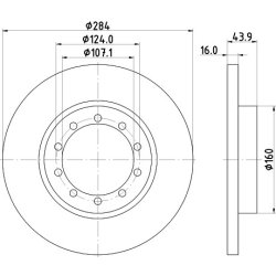 Brake Disc MINTEX MDC2386 OE Ref 1488311 MINTEX