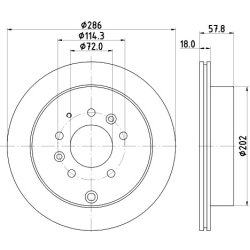 Brake Disc MINTEX MDC2389 OE Ref LE4426251 MINTEX