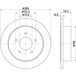 Brake Disc MINTEX MDC2391 OE Ref K52128411AB MINTEX