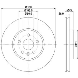 Brake Disc MINTEX MDC2394 OE Ref 569091 MINTEX