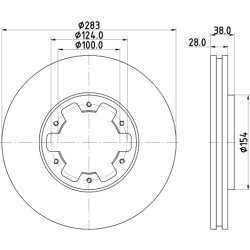 Brake Disc MINTEX MDC2397 OE Ref 402060W001 MINTEX