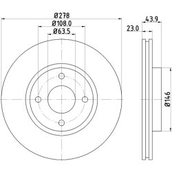 Brake Disc MINTEX MDC2481 OE Ref 1833857 MINTEX
