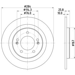 Brake Disc MINTEX MDC2484 OE Ref 58411A6200 MINTEX