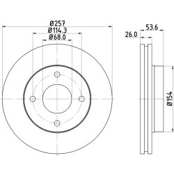 Brake Disc MINTEX MDC2495 OE Ref 40206JX00C MINTEX
