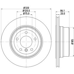 Brake Disc MINTEX MDC2497 OE Ref 6864053 MINTEX