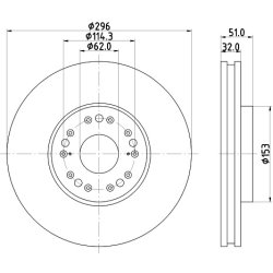 Brake Disc MINTEX MDC2517 OE Ref 4351250112 MINTEX