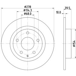 Brake Disc MINTEX MDC2518 OE Ref GHT226251A MINTEX