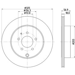 Brake Disc MINTEX MDC2519 OE Ref L23226251C MINTEX