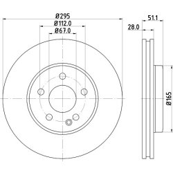 Brake Disc MINTEX MDC2520 OE Ref 2464212412 MINTEX