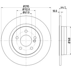 Brake Disc MINTEX MDC2521 OE Ref 2464230112 MINTEX