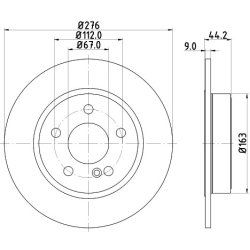 Brake Disc MINTEX MDC2522 OE Ref 246423001207 MINTEX