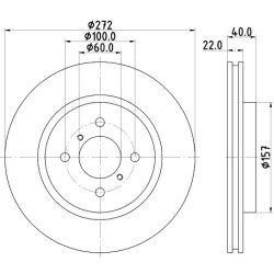 Brake Disc MINTEX MDC2526 OE Ref 5531171L51000 MINTEX