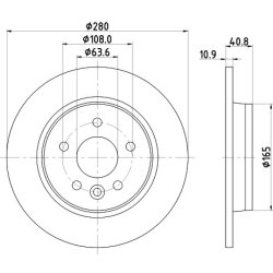 Brake Disc MINTEX MDC2529C OE Ref ME7M5J2A315BA MINTEX