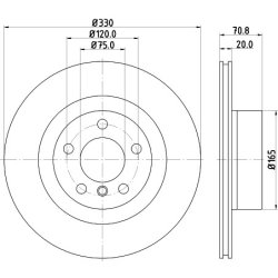Brake Disc MINTEX MDC2532 OE Ref 34206868936 MINTEX