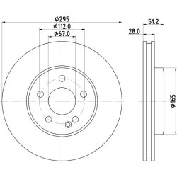 Brake Disc MINTEX MDC2537 OE Ref A246421011207 MINTEX