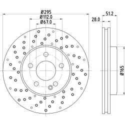 Brake Disc MINTEX MDC2539 OE Ref 2464212512 MINTEX