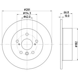 Brake Disc MINTEX MDC2545 OE Ref 4243106170 MINTEX