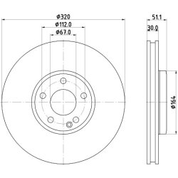 Brake Disc MINTEX MDC2548 OE Ref 2464212612 MINTEX