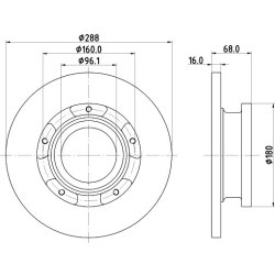 Brake Disc MINTEX MDC2552 OE Ref 1764283 MINTEX