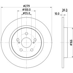 Brake Disc MINTEX MDC2553 OE Ref 4243152160