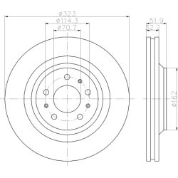 Brake Disc MINTEX MDC2559 OE Ref 89047762 MINTEX