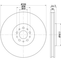 Brake Disc MINTEX MDC2562 MINTEX