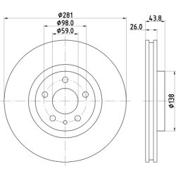 Brake Disc MINTEX MDC2563 OE Ref 71772261 MINTEX