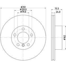 Brake Disc MINTEX MDC2567 OE Ref 8848417 MINTEX