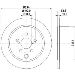 Brake Disc MINTEX MDC2568 OE Ref 26700FJ000 MINTEX